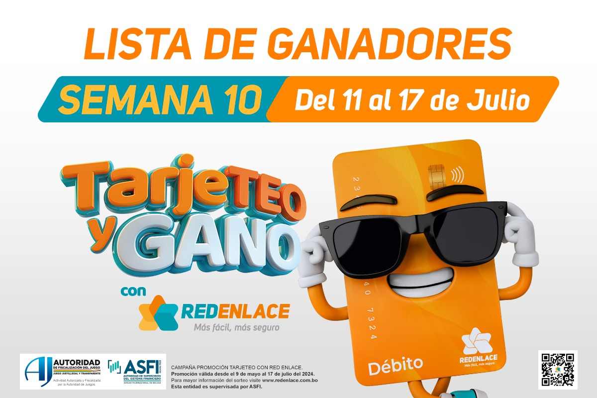 GANADORES SORTEO TARJETEO Y GANO CON RED ENLACE